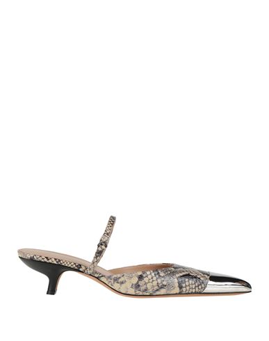 Sportmax Woman Mules & Clogs Beige Size 10 Leather In Multi