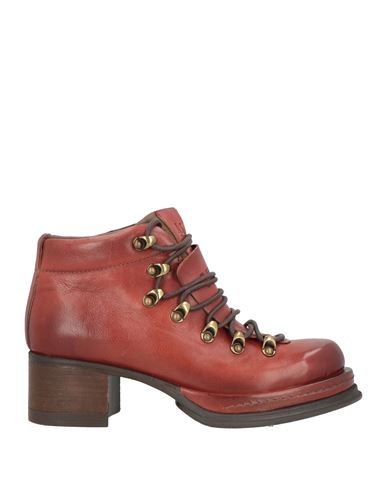 As98 A. S.98 Woman Ankle Boots Tan Size 6 Leather In Red