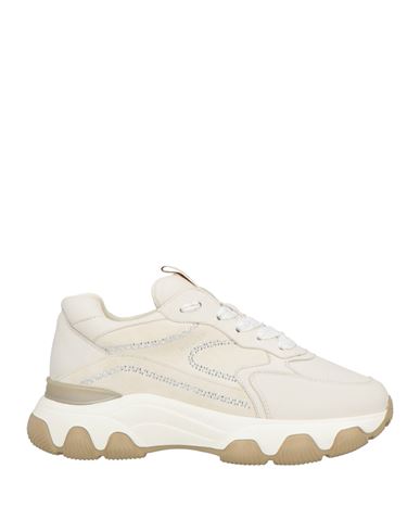 Hogan Woman Sneakers White Size 8 Leather In White