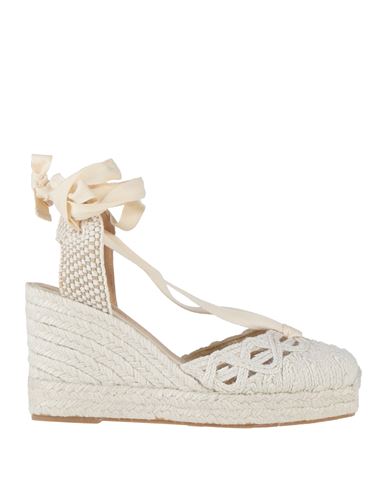 Weekend Max Mara Woman Espadrilles Off White Size 8 Textile Fibers In Neutral
