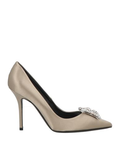 Roger Vivier Woman Pumps Khaki Size 8 Textile Fibers In Nude