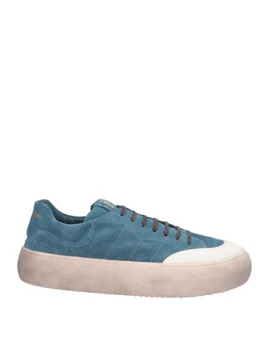 Primabase Man Sneakers Light Blue Size 9 Leather In Blue