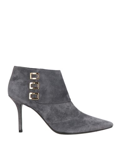 Roger Vivier Woman Ankle Boots Grey Size 5 Leather In Gray