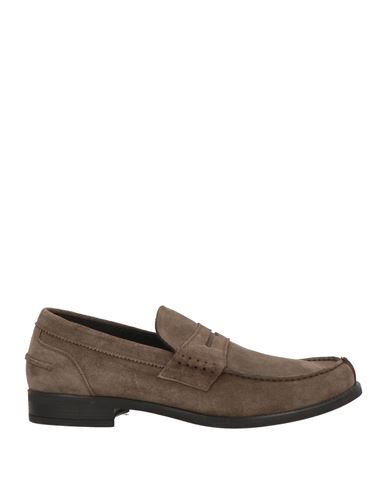 Antica Cuoieria Man Loafers Taupe Size 12 Leather In Gray