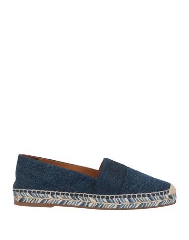 Chloé Woman Espadrilles Blue Size 6 Textile Fibers In Blue