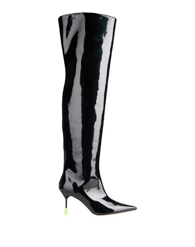 Msgm Woman Boot Black Size 8 Textile Fibers