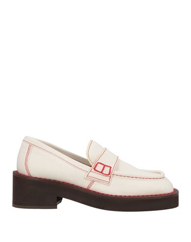 Mm6 Maison Margiela Woman Loafers Ivory Size 7 Textile Fibers In Neutral