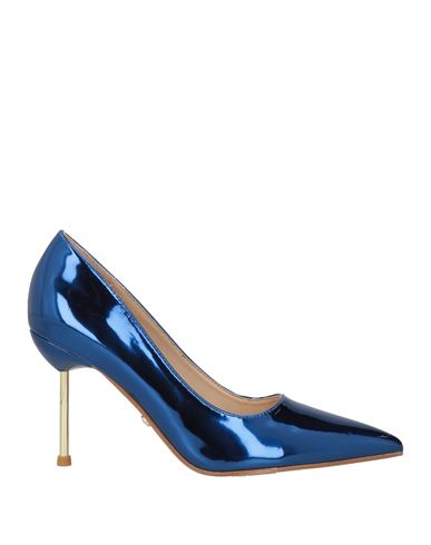 Twenty Four Haitch Woman Pumps Blue Size 8 Synthetisches Material In Blue