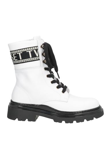 Twinset Woman Ankle Boots White Size 7 Leather
