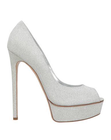 Casadei Woman Pumps Black Size 11 Textile Fibers In White