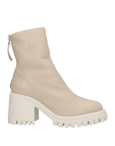 Halmanera Woman Ankle Boots Light Grey Size 8 Leather In Neutral