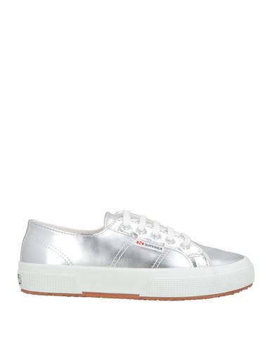 Superga Woman Sneakers Silver Size 7.5 Synthetic Fibers In Silver