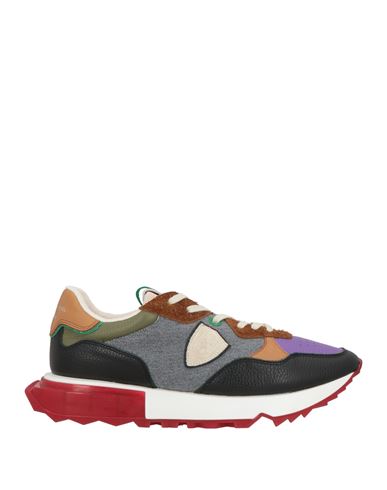 Philippe Model Man Sneakers Purple Size 14 Leather, Textile Fibers In Multi