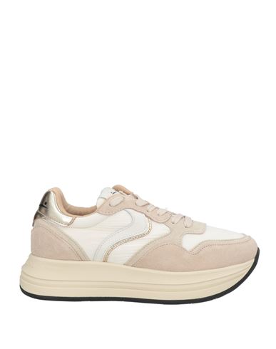 Voile Blanche Woman Sneakers Beige Size 8 Leather, Textile Fibers In Brown