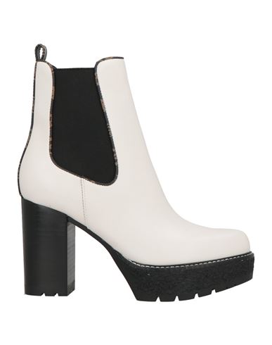 Guess Woman Ankle Boots White Size 5 Synthetic Fibers In Multi
