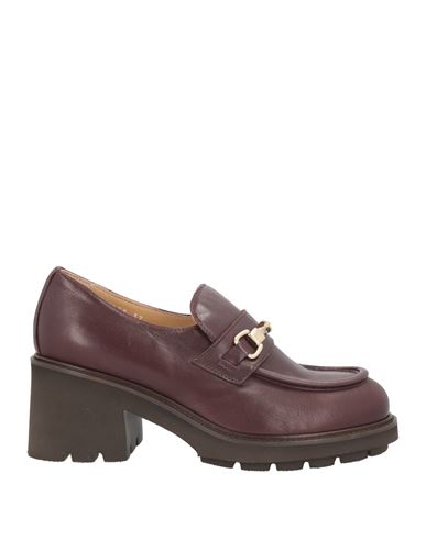 Doucal's Woman Loafers Plum Size 8 Leather In Purple
