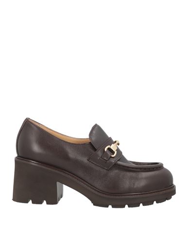 Doucal's Woman Loafers Dark Brown Size 8 Leather In Brown