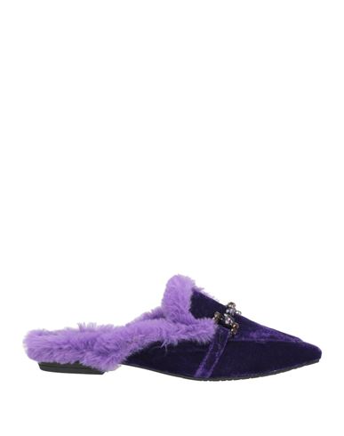 Tosca Blu Woman Mules & Clogs Purple Size 8 Textile Fibers In Purple