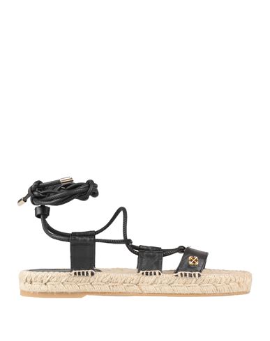 Off-white Woman Espadrilles Black Size 8 Leather