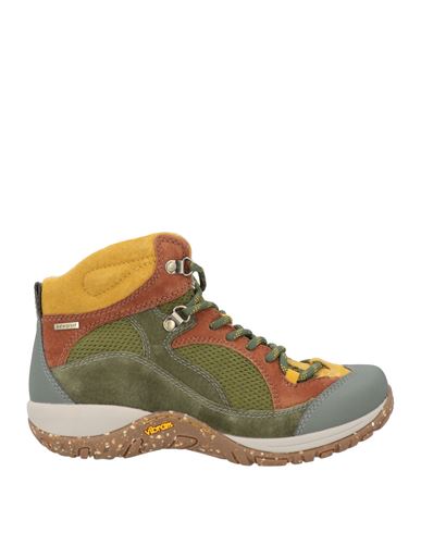 Dansko Woman Ankle Boots Green Size 8 Leather, Textile Fibers In Multi