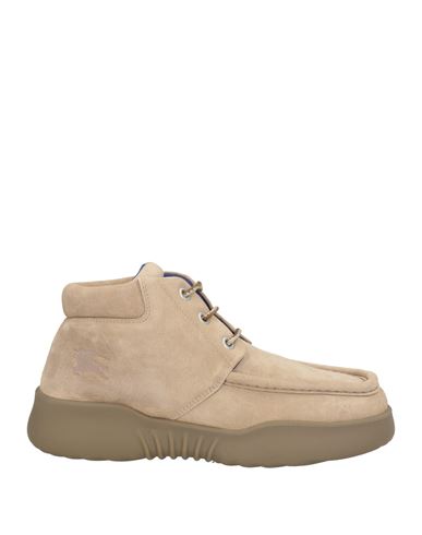 Burberry Man Ankle Boots Beige Size 9 Leather In Brown