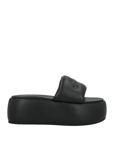 Amiri Woman Sandals Black Size 8 Leather In Black
