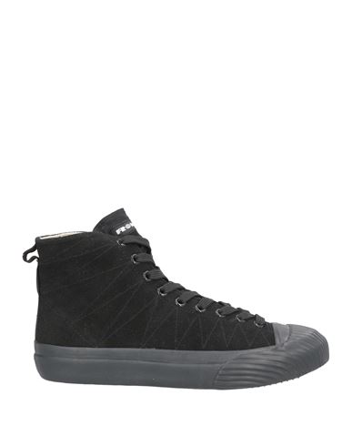 Fronteer Man Sneakers Black Size 8 Leather, Textile Fibers In Black