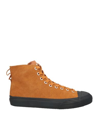 Fronteer Man Sneakers Tan Size 9 Leather, Textile Fibers In Yellow
