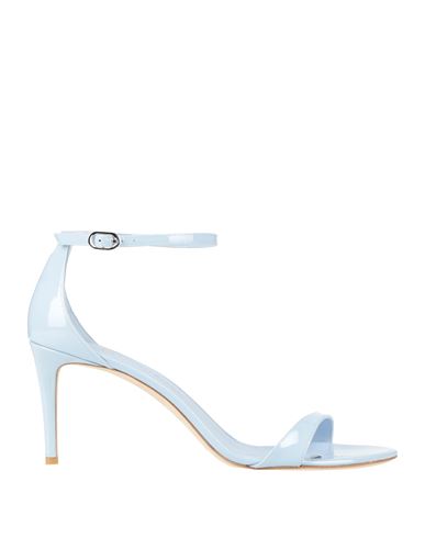 Stuart Weitzman Woman Sandals Sky Blue Size 11.5 Leather