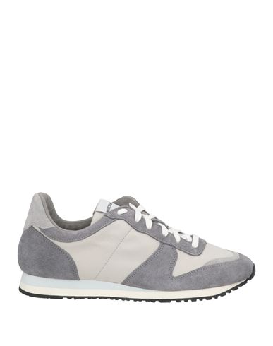 Novesta Man Sneakers Grey Size 8 Leather, Textile Fibers In Gray