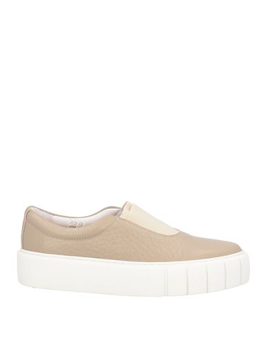 Primury Woman Sneakers Beige Size 7 Leather In Neutral