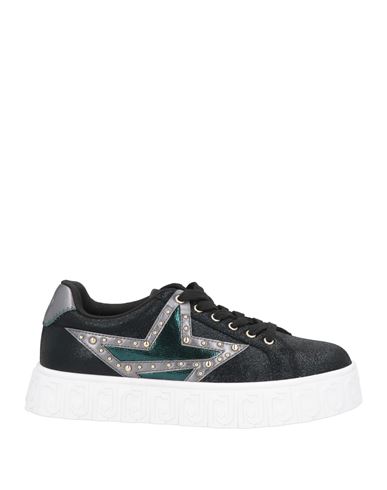 Liu •jo Woman Sneakers Black Size 8 Cow Leather, Synthetisches Material, Textile Fibers In Black