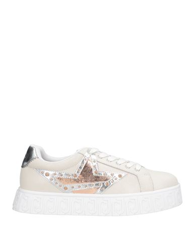 Liu •jo Woman Sneakers Ivory Size 8 Cow Leather, Synthetisches Material, Textile Fibers In White