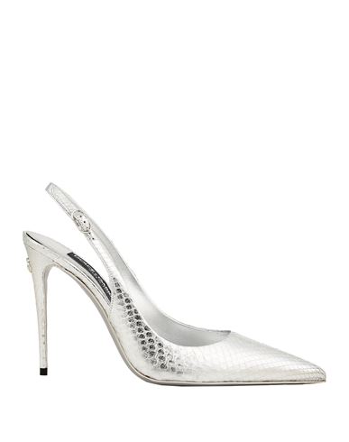 Dolce & Gabbana Woman Pumps Silver Size 7.5 Leather In Multi
