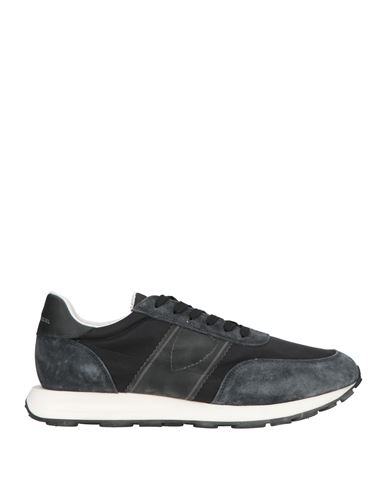 Philippe Model Man Sneakers Black Size 13 Leather, Textile Fibers In Black
