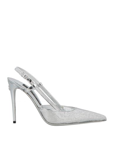 Dolce & Gabbana Woman Pumps Silver Size 7 Viscose, Silk, Polyurethane, Polyester, Goat Skin