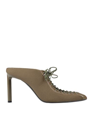 Givenchy Woman Mules & Clogs Military Green Size 9 Textile Fibers In Brown