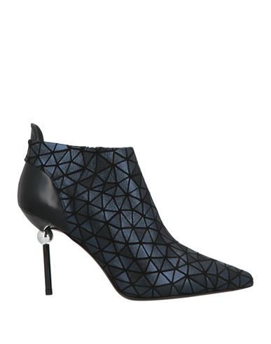 Roger Vivier Woman Ankle Boots Midnight Blue Size 5.5 Leather In Black