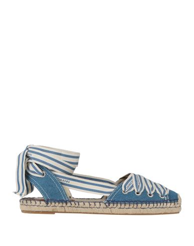 Zimmermann Woman Espadrilles Blue Size 8 Textile Fibers In Animal Print