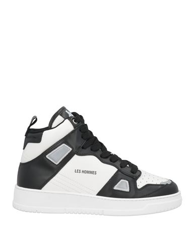 Les Hommes Man Sneakers White Size 9 Leather In Multi