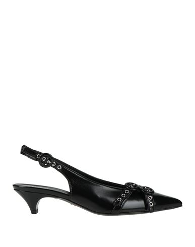 Halmanera Woman Pumps Black Size 8 Leather In Black