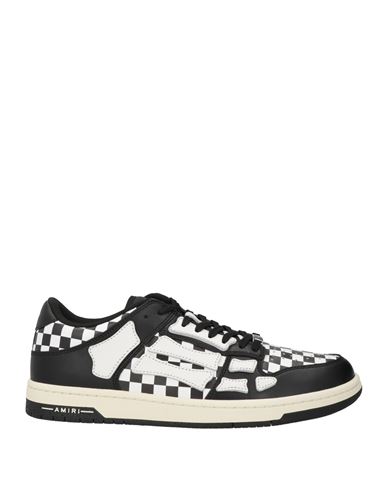 Amiri Low-top Checkered Pattern Rubber Sole Sneaker In Black