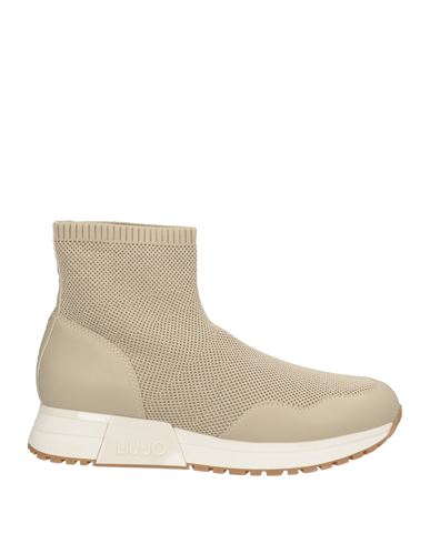 Liu •jo Woman Sneakers Beige Size 8 Leather, Textile Fibers In Nude