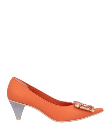 Ras Woman Pumps Orange Size 8 Leather