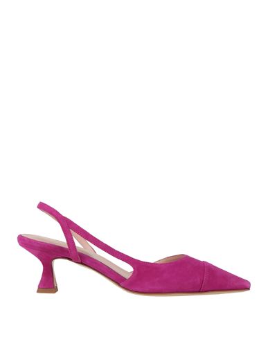 Anna F . Woman Pumps Fuchsia Size 8 Leather In Pink