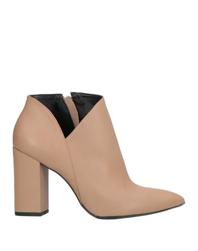 Miss Unique Woman Ankle Boots Sand Size 10 Leather In Brown