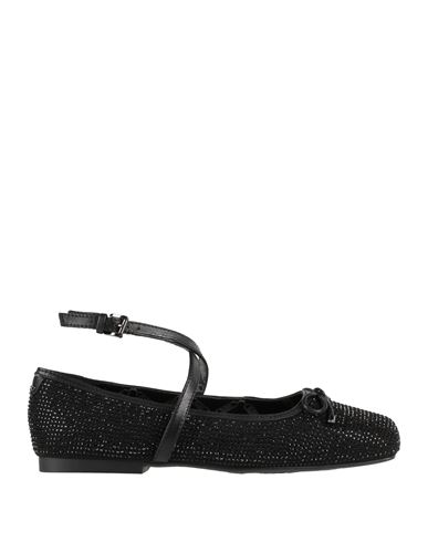 Michael Michael Kors Woman Ballet Flats Black Size 7 Textile Fibers In Black