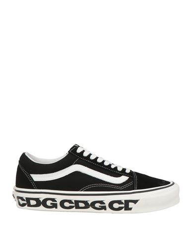 Vans X Comme Des Garçons Woman Sneakers Black Size 8 Leather, Textile Fibers In Black