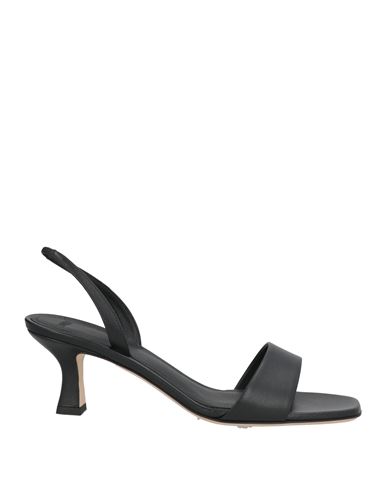 3juin Woman Sandals Black Size 6 Leather