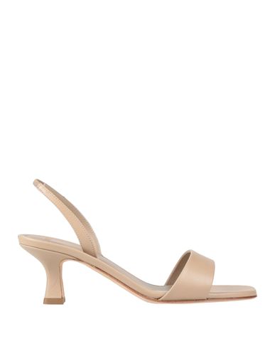 3juin Woman Sandals Beige Size 6 Leather In Neutral